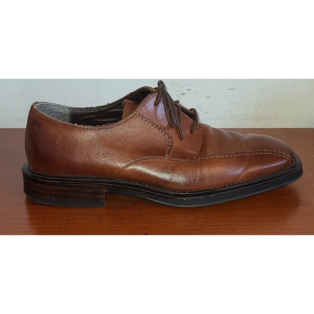 Men's SKECHERS MAESTRO Shoes Sz.10 Lace-Up Italian Brown Square Bicycle Toe - Picture 3 of 11